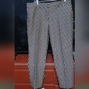 Ann Taylor Black and White Patterned Womens Pants